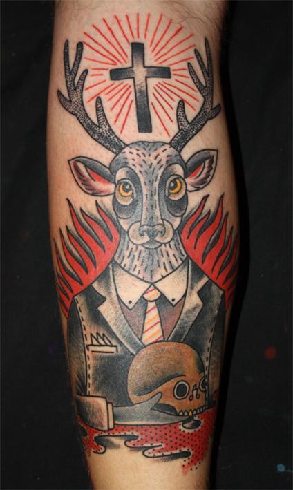 Looking for unique Tattoos Traditional Style Deer Tattoo