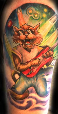 Cory Norris - Rock N Roll Cat with Guitar
