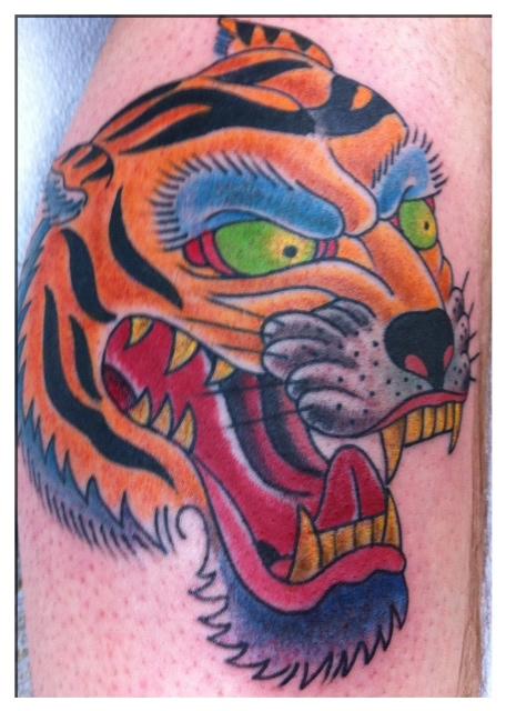 Tattoos Matt Simmons Tiger Tattoo click to view large image