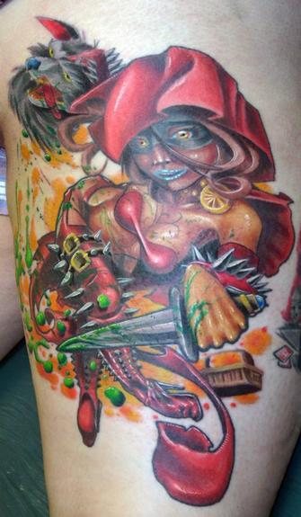 Tattoos Clint Leifeste red riding hood click to view large image