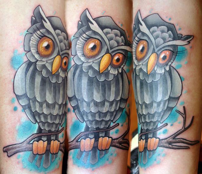 lil' hooter Tattoo Design Thumbnail