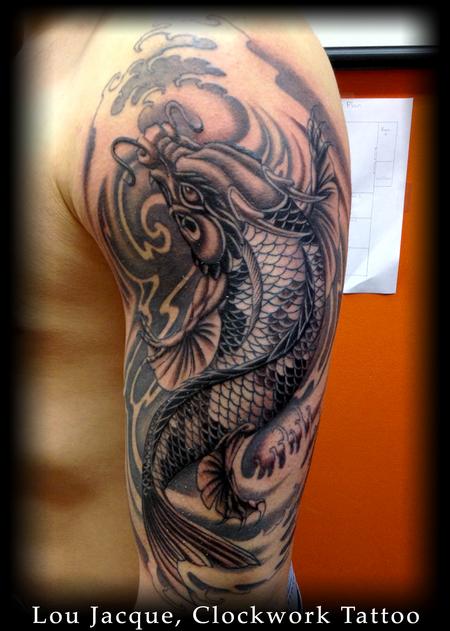Koi Dragon Tattoo Sleeve