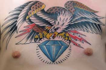 Tattoos - Traditional Old School tattoos - Diamond Eagle