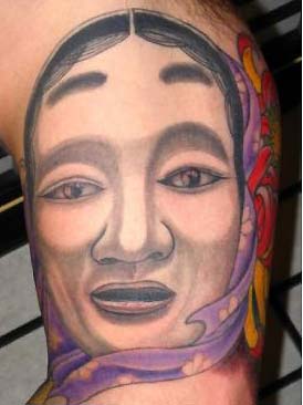 Tattoos - Face and Flower - 31824