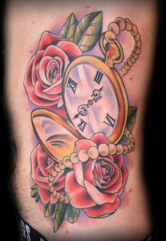 pocket watch tattoo by billy the hay tattoonow pocket watch tattoo by billy the hay tattoonow