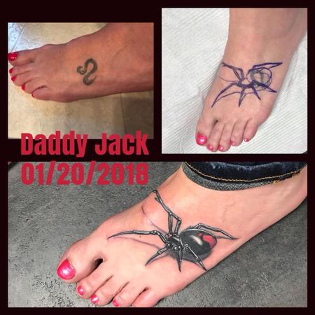 Tattoos - Black Widow Cover Up - 132222