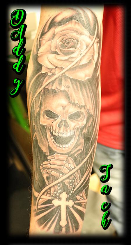 Tattoos - GrimReaper_Rose_TattooByDJack - 132703