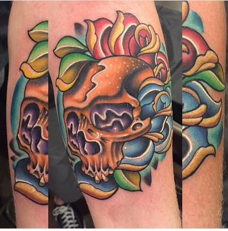 Jacob Hand - Color Skull and Rose