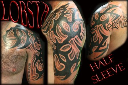 Lobsta - Custom Tribal Half Sleeve