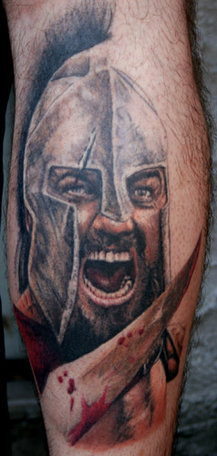 Tattoos - Dan Henk - Spartans, tonight, we dine in hell!