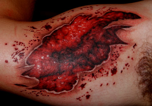 Tattoos - Original Art tattoos - zombie bite