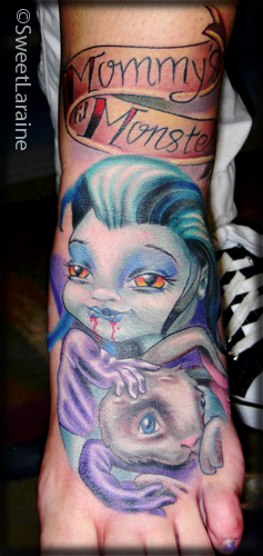Tattoos - Lettering tattoos - Vampyress & Bunny