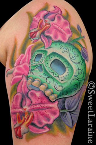Tattoos Tattoos Family Heritage The Sweetest Orchid Sugar Skull Ever