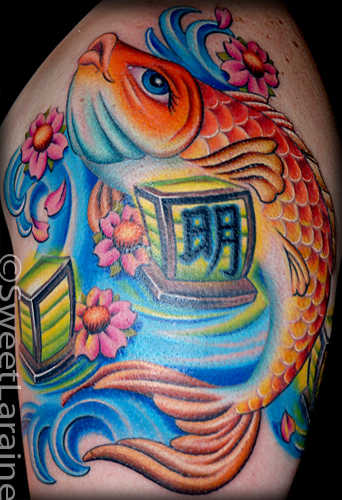 Comments Jackie wanted a koi fish with all these elements waves 