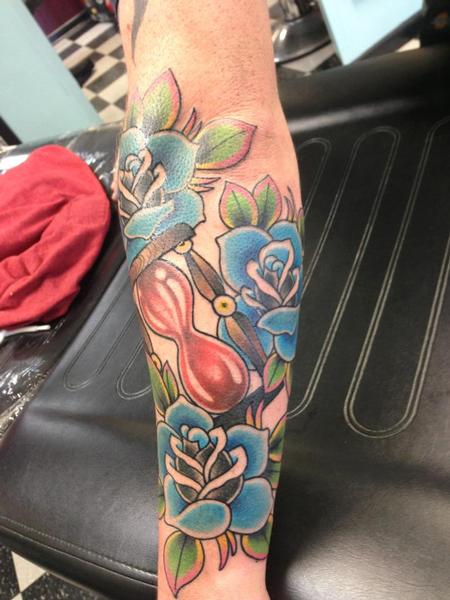 Tattoos - Roses and Hourglass - 76961