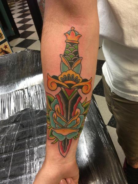 Tattoos - Rose and Dagger - 76973