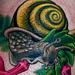 Tattoos - Snail & Fuschias - 30061