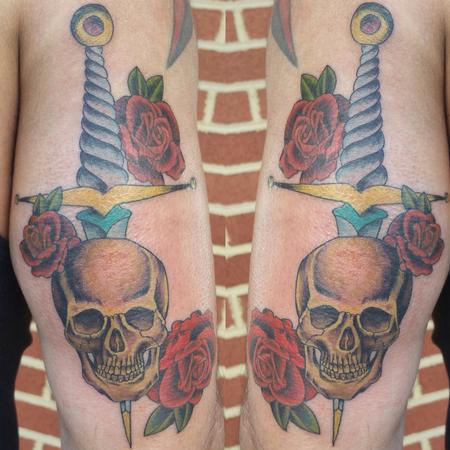 Rose dagger skull Design Thumbnail