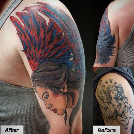 Tattoos - Angel Cover Up - 129416