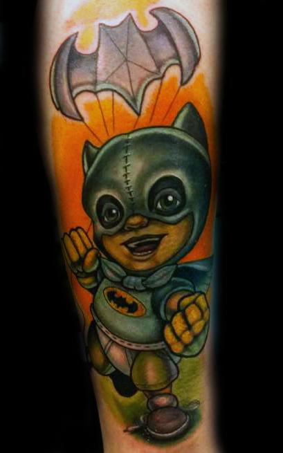 Batman Baby Tattoo | dark water tattoos Batman Baby Tattoo | dark water tattoos