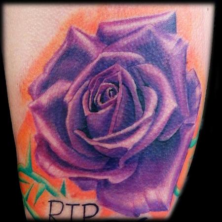 Purple Rose Tattoo Design Thumbnail