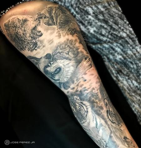 Tattoos - Animal leg sleeve - 125218