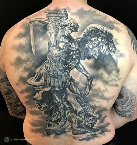 Tattoos - St. Michael Backpiece - 125092