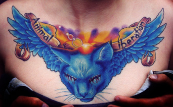 Tattoos - Animal Liberation Cat Angel - 2774