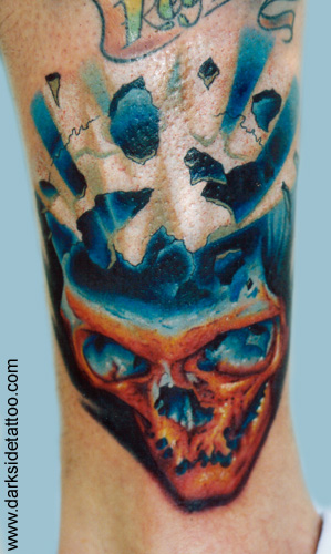 Tattoos - exploding skull - 2941