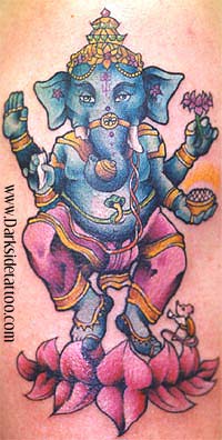 Tattoos - Ethnic Tibetan tattoos - Ganesh