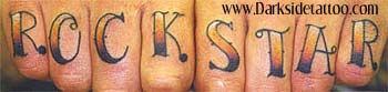 Tattoos - Lettering tattoos - ROCK STAR