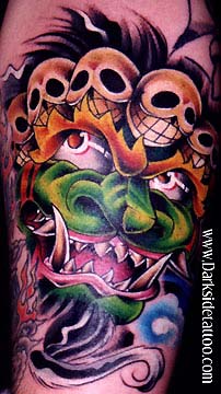 Tattoos - Ethnic Tibetan tattoos - Mask