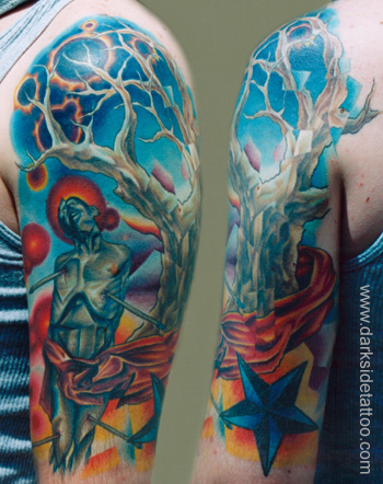 Tattoos - martyr and tree - 2743