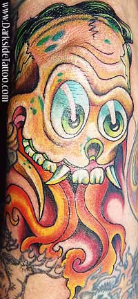 Tattoos - Ethnic Tibetan tattoos - Skull
