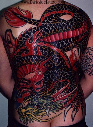 dragon tattoo color. Big Dragon tattoo