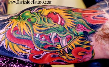 Tattoos - Fantasy Dragon tattoos - Color Dragon Tattoo