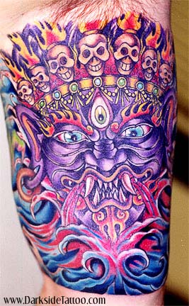 Tattoos - Ethnic Tibetan tattoos - Tibetian Mask
