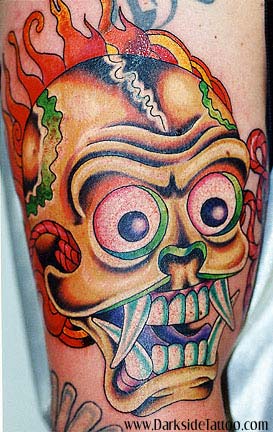 Tattoos - Ethnic Tibetan tattoos - Big Skull