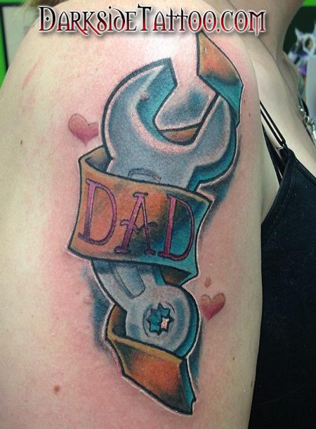 Mikey Har - Color Wrench tattoo for Dad