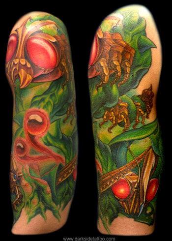 Looking for unique New School tattoos Tattoos Mechanical Bugs Half Sleeve