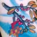 Tattoos - pixelated berry leaf (detail) - 1306
