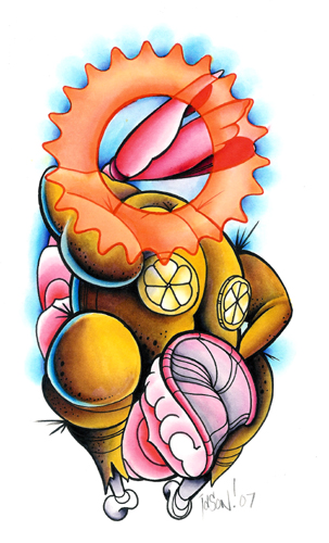 Tattoos - meat pin up - 23462