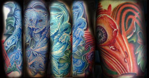 Tattoos - Nature Animal Wildlife tattoos - ghostly cats