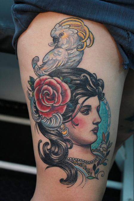 Art Nouveau Tattoo Design Thumbnail