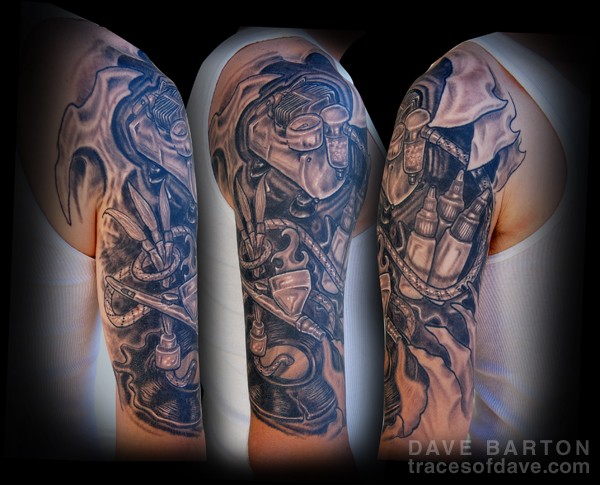 Dave Barton Tattoos Fine Art Tattoos Black and Gray Tools of the 
