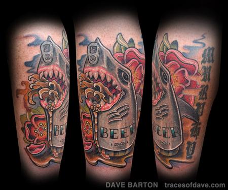 Looking for unique Dave Barton Tattoos?  BEER SHARK!!!