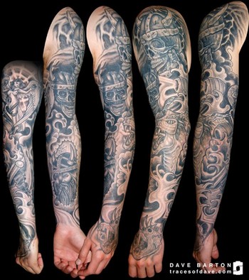 White Ink Tattoo Latest Design viking sleeve tattoo viking tattoo designs