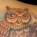 Tattoos - Owl perched upon Cherry Blossoms - 41597