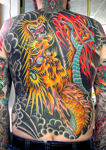 Tattoos - Fantasy Dragon tattoos - Dragon Backpiece