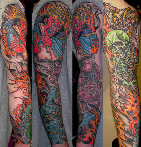 hell sleeve by dave fox tattoonow hell sleeve by dave fox tattoonow